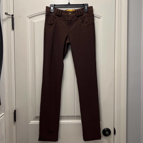 Allen‎ B. by Allen Schwartz Women's Low Rise Straight Leg Pants Size 30 Brown - Picture 1 of 6